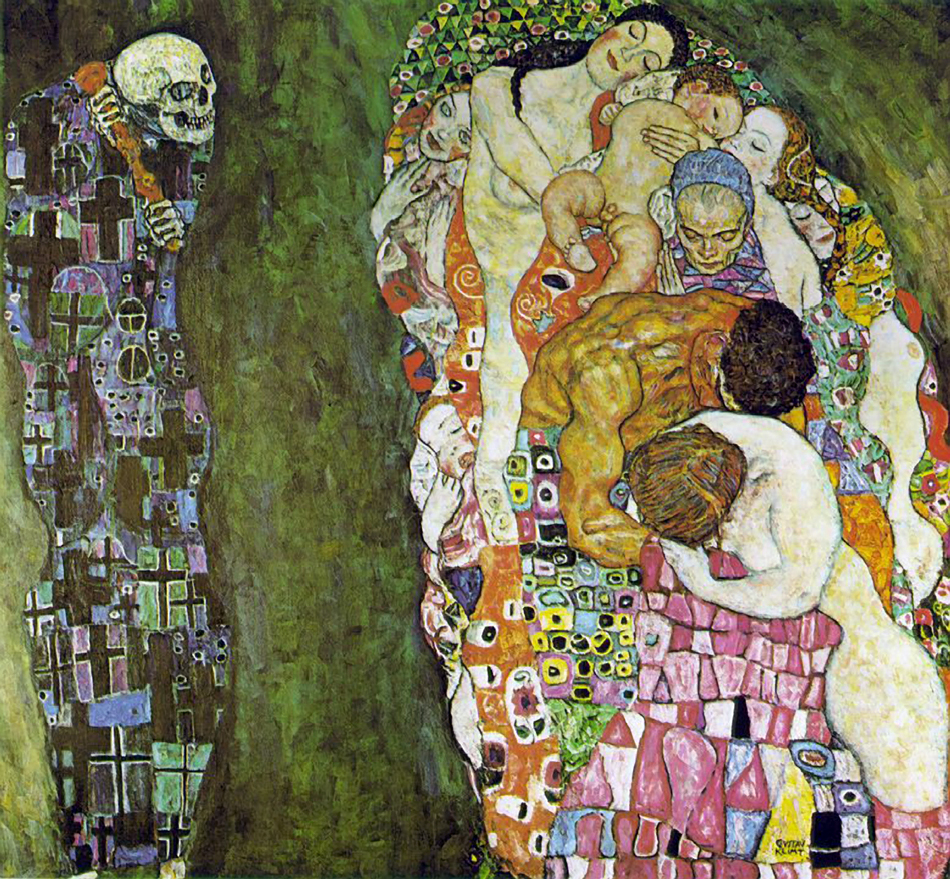 death and life by Gustav Klimt